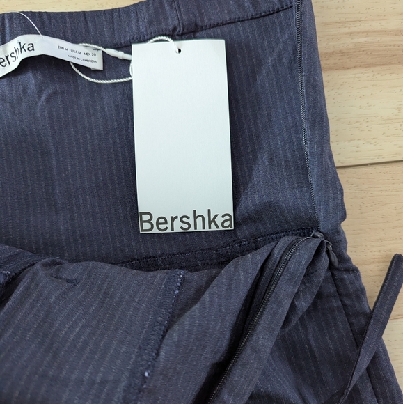 Bershka pinstripe Y2k halterneck jumpsuit buckle - Picture 8 of 11